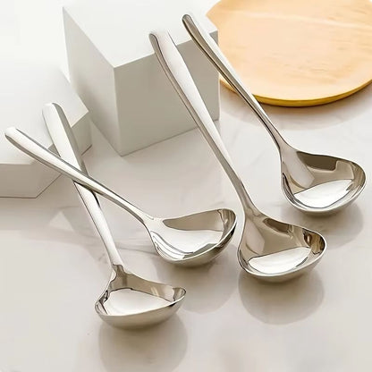TitanServe Heavy-Duty Stainless Steel Serving Spoons Set (2 pcs) – Long-Handle for Kitchen, Soup & Porridge