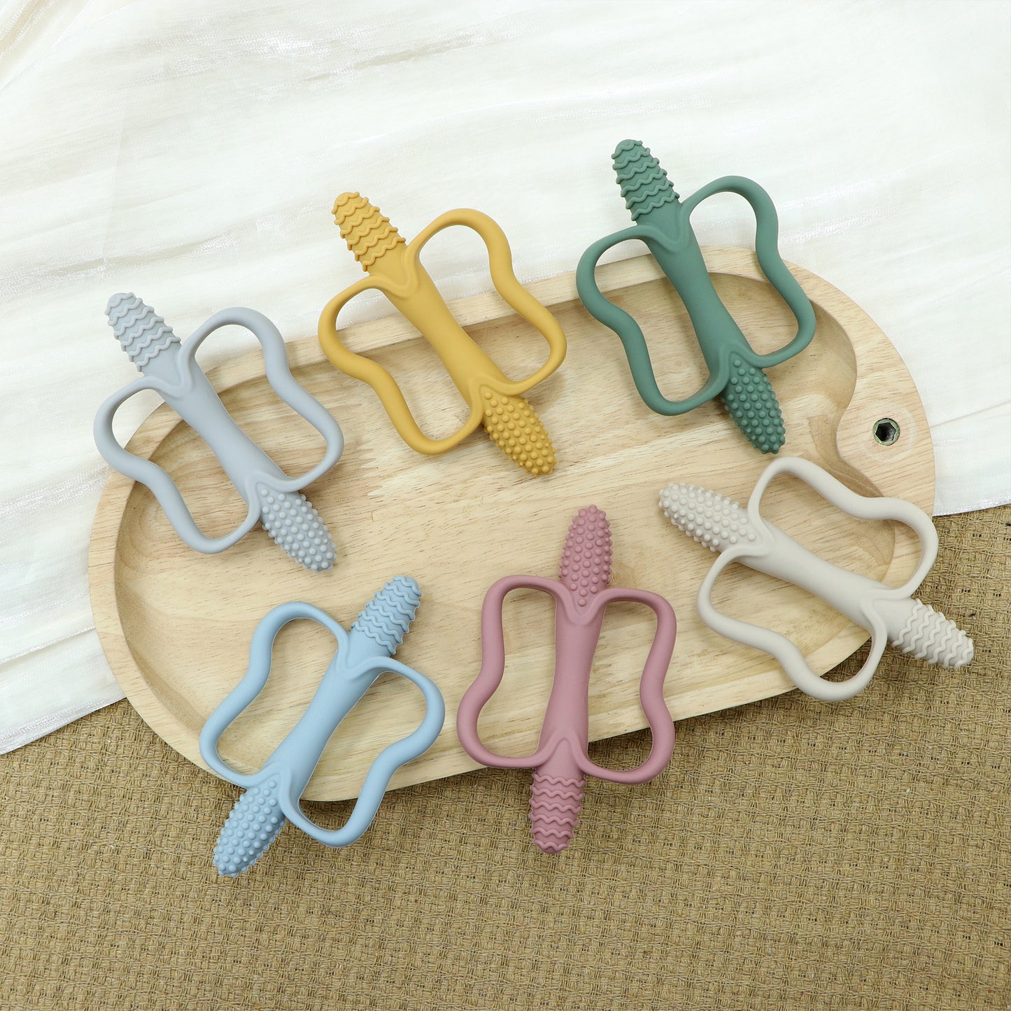 EasyGrip Baby Teething Toys With FoodGrade Silicone Perfect For 06 612 Months Promotes Motor Skill  1