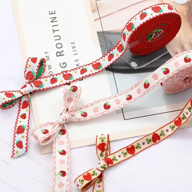 ArtisanWeave Jacquard Embroidered Ribbon (39 in) for DIY Hair Accessories & Gift Wrap