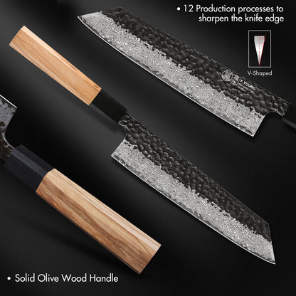 Damascus Steel Kiritsuke Knife Sharp Meat Vegetable Cleaver Handmade Japanese Chef Knives 2
