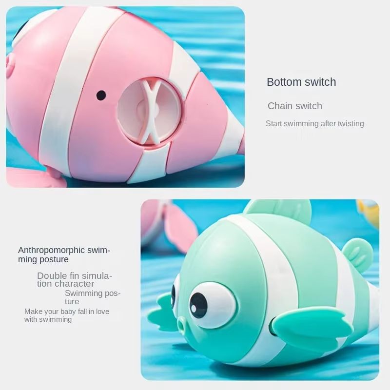SplashBuddy WindUp Floating Animal Bath Toy  Cute Swimming Fish  Friends For Toddlers 3