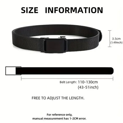 New Automatic Buckle Belt Canvas Tactical Military Work Wear
