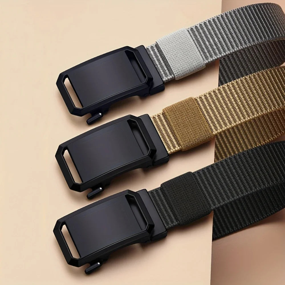 New Automatic Buckle Belt Canvas Tactical Military Work Wear