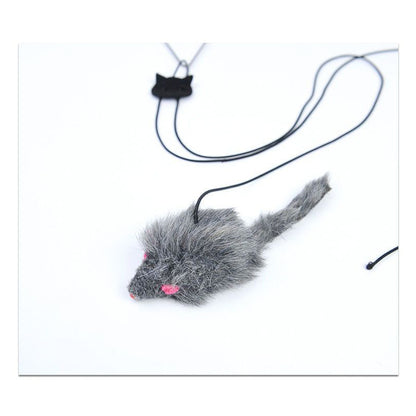 Best Hanging jumping toy cat relief for boredom, Elastic cat stick elastic clip door swing, Hanging door mouse teasing
