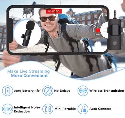 ClearWave 4 In 1 Wireless Lavalier Microphone 1