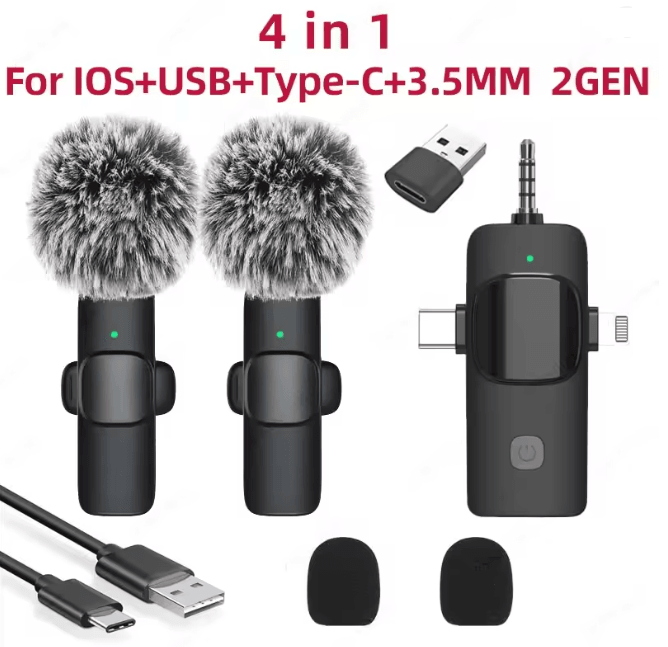ClearWave 4 In 1 Wireless Lavalier Microphone 6