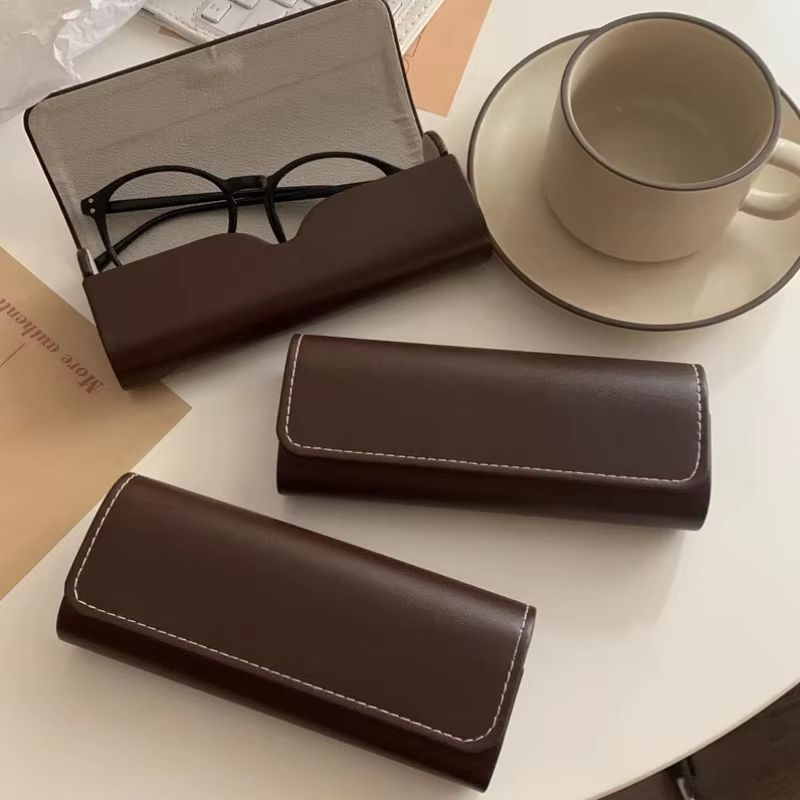 Vintage Coffee Hard Shell Eyeglass Case