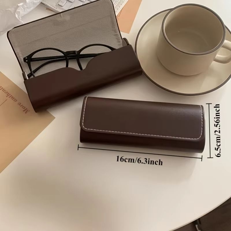 Vintage Coffee Hard Shell Eyeglass Case 1