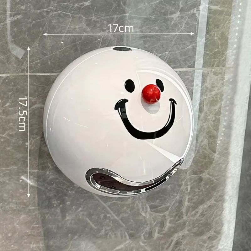 Smiling Face Waterproof Toilet Paper Holder  NoDrill Wall Mount 6