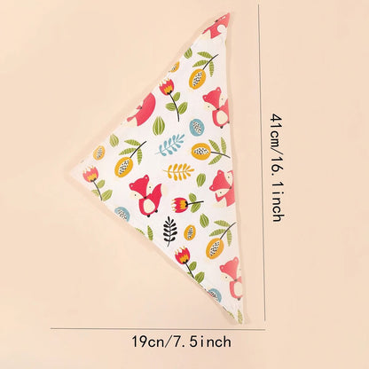 5 Piece Pure Cotton Triangle Scarf Bib Set 5