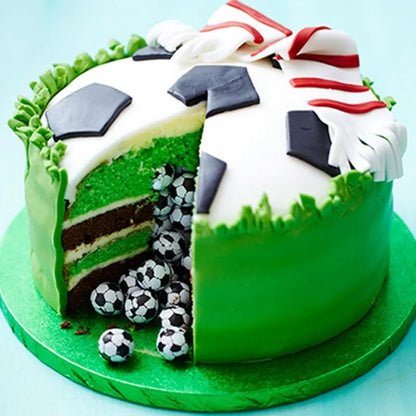 SoccerThemed Hexagon Cookie Cutter Set  4 Sizes Fondant  Cookie Mold 5
