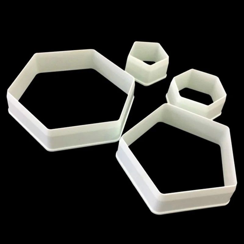 SoccerThemed Hexagon Cookie Cutter Set  4 Sizes Fondant  Cookie Mold 2