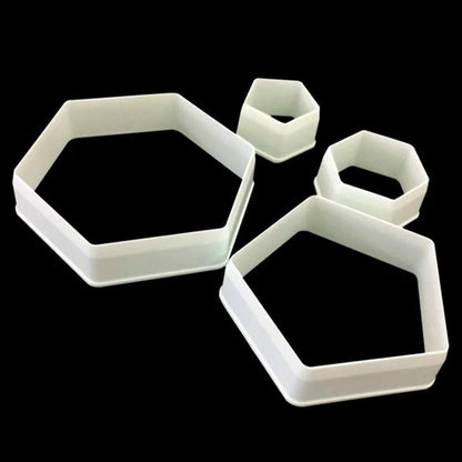 SoccerThemed Hexagon Cookie Cutter Set  4 Sizes Fondant  Cookie Mold 2