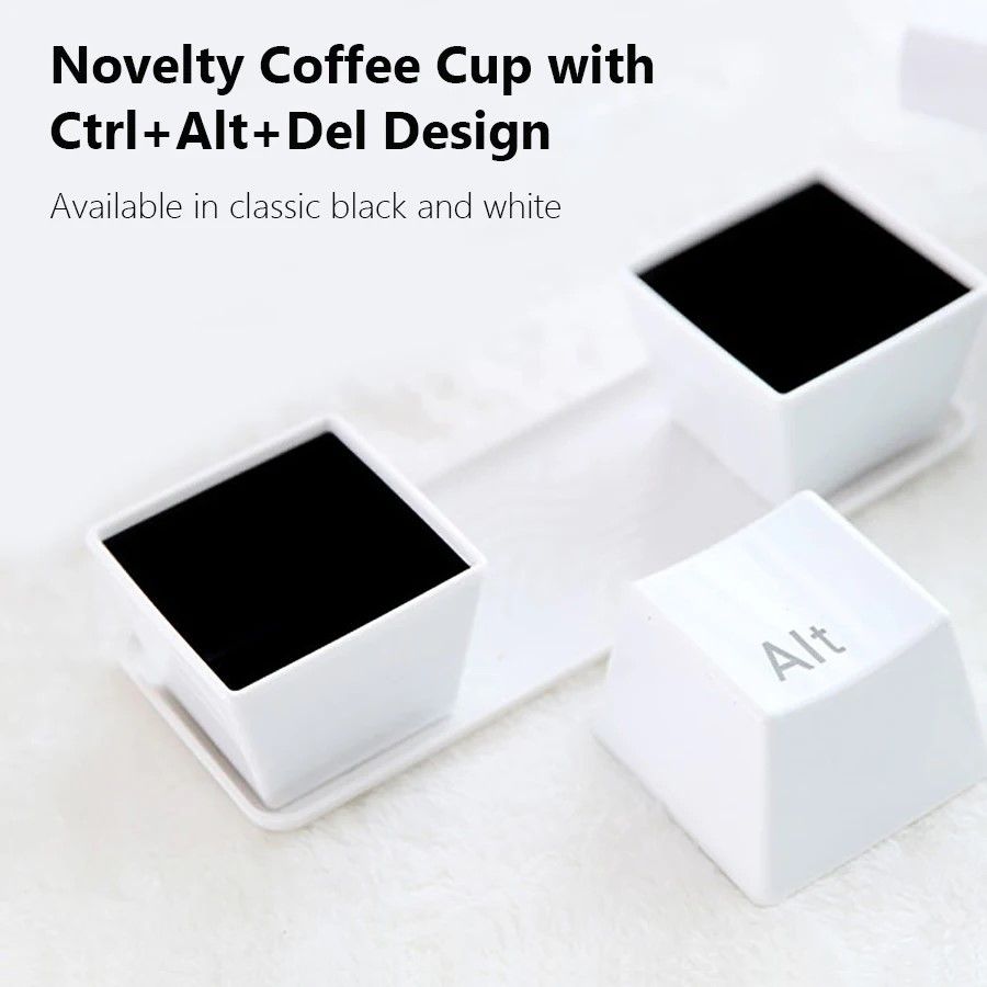 Keyboard Key Mug Set  Ctrl Alt Del Desk Cup Trio 2
