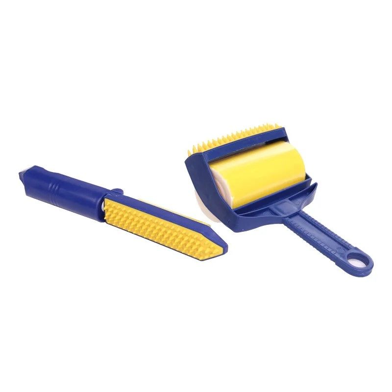 Premium 2Piece Reusable Sticky Lint  Pet Hair Remover Roller Set 3