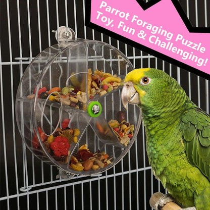 Ultimate Foraging Wheel Bird Toy  Rotate  Feed Parrot Activity Kit 3