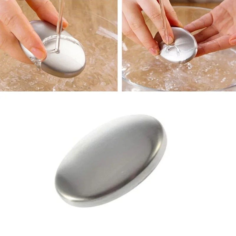 FreshHand Stainless Steel Deodorizing Soap Bar  Ultimate Kitchen Odor Remover Bar 0