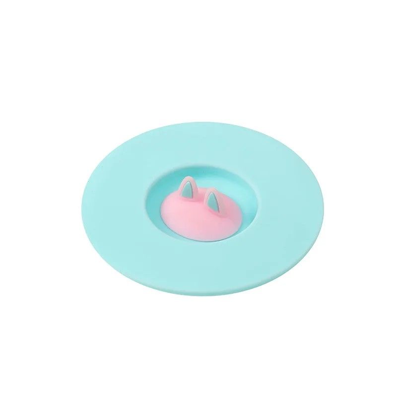 CatEar Silicone Mug Lid  Reusable AntiDust Thermal Insulation Cup Cover 5