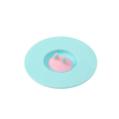 CatEar Silicone Mug Lid  Reusable AntiDust Thermal Insulation Cup Cover 5