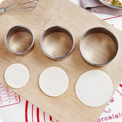 Prestige TripleSize Stainless Steel Dough  Biscuit Ring Set  DIY Pastry Cookie  Dumpling Cutter 3