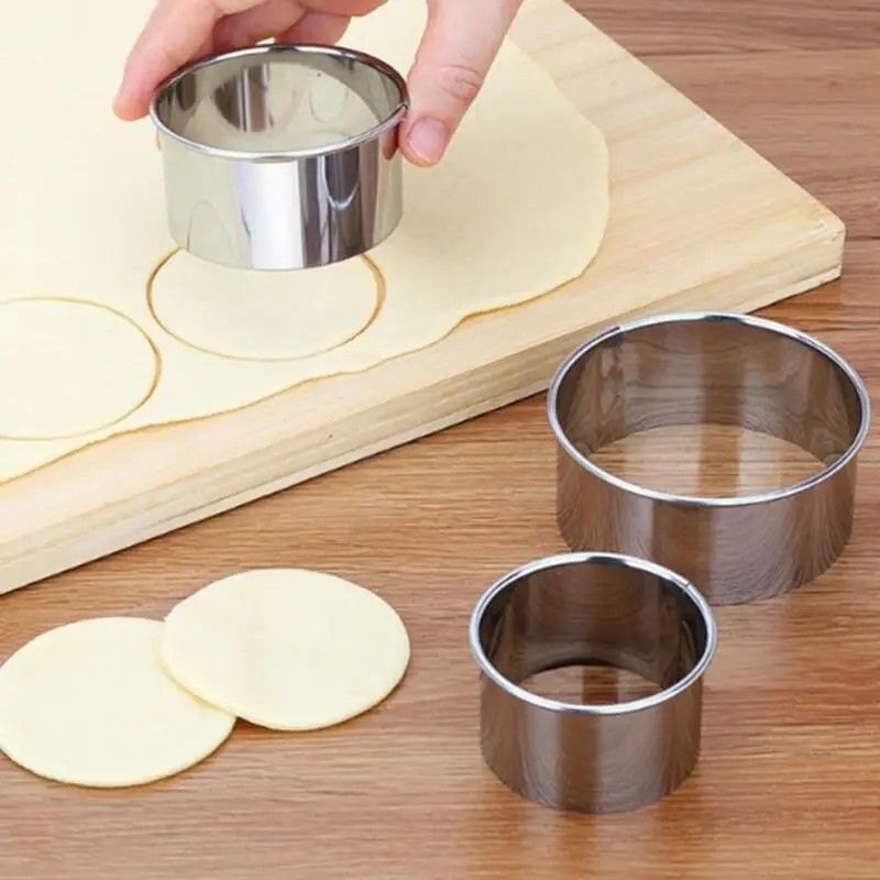 Prestige TripleSize Stainless Steel Dough  Biscuit Ring Set  DIY Pastry Cookie  Dumpling Cutter 4