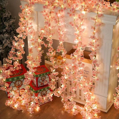 Artificial Sakura Flowers Vine Wedding Home Garden Decoration