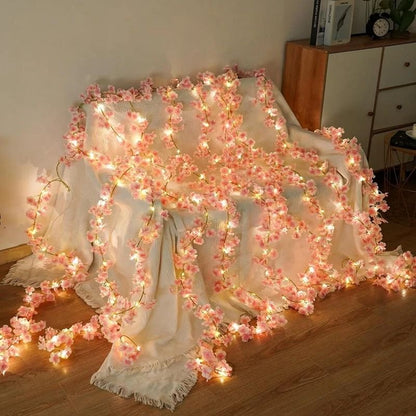 Artificial Sakura Flowers Vine Wedding Home Garden Decoration 1