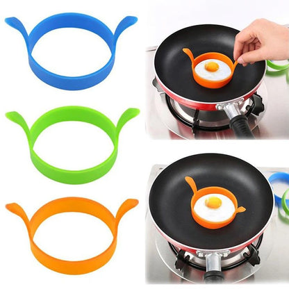 Breakfast Bliss Silicone Egg  Pancake Ring Set  3Piece FoodGrade Mold Kit For Perfectly Shaped Eggs 3