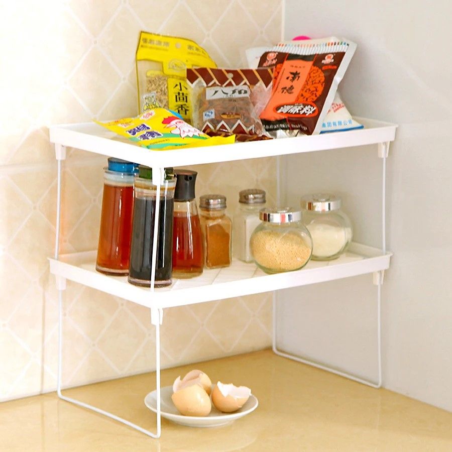 EveryDay FoldUp Organizer Shelf  SpaceSaving Kitchen  Bathroom Storage Rack 1