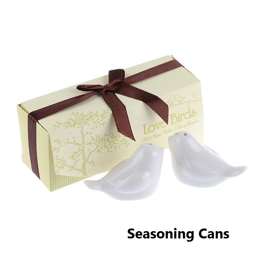 LoveBird Ceramic Salt  Pepper Shaker Set  Elegant Wedding Favors  Guest Gifts 3