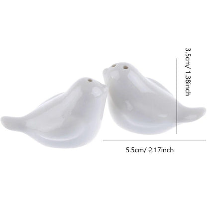 LoveBird Ceramic Salt  Pepper Shaker Set  Elegant Wedding Favors  Guest Gifts 4