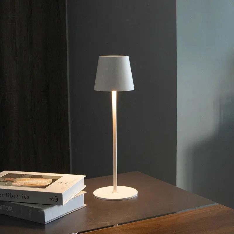 Retro LED Desk Lamp  Touch Control ThreeColor Dimmable USB Rechargeable 2