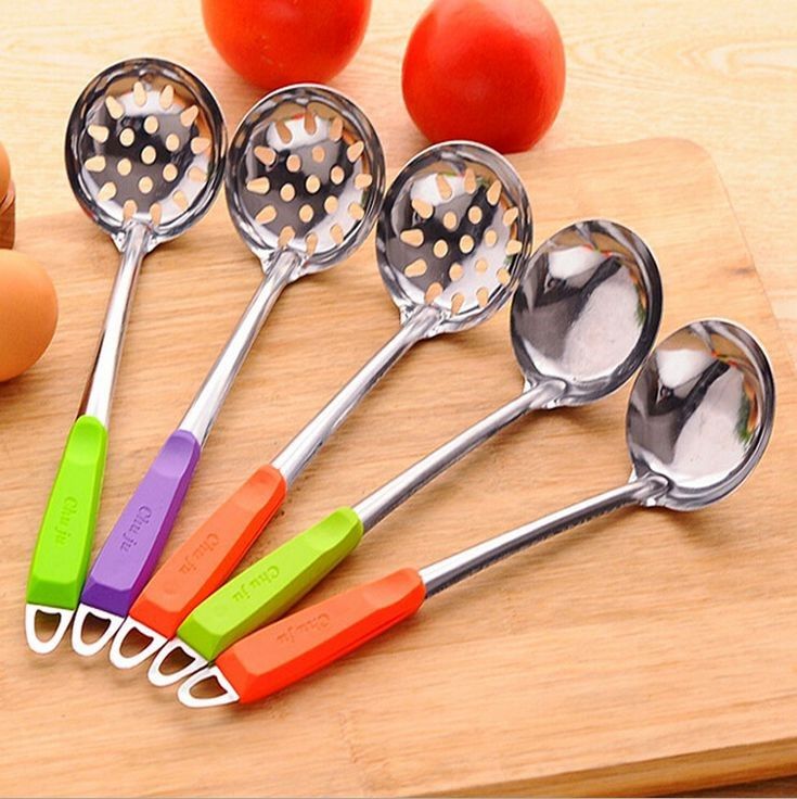 Premium Stainless-Steel Long-Handle Ramen & Hot-Pot Skimmer Spoon – Kitchen Colander Ladle for Noodles & Soup