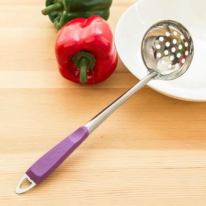 Premium StainlessSteel LongHandle Ramen  HotPot Skimmer Spoon  Kitchen Colander Ladle For Noodles   1