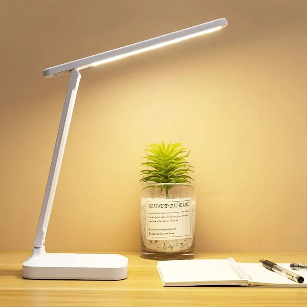LED Foldable Desk Lamp with Stepless Dimming and Touch Controls