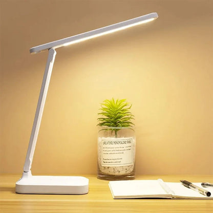 LED Foldable Desk Lamp with Stepless Dimming and Touch Controls