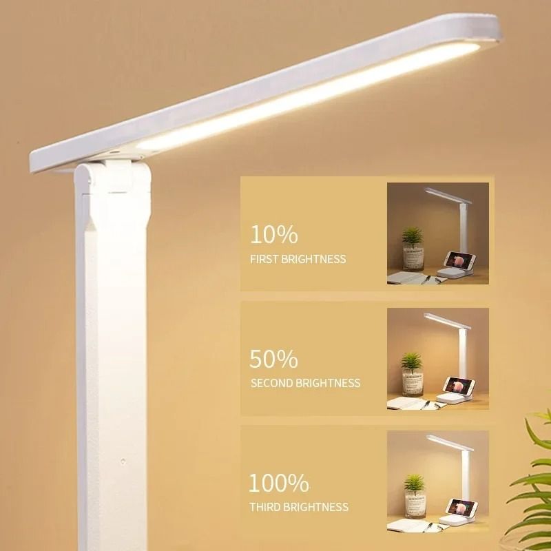 LED Foldable Desk Lamp With Stepless Dimming And Touch Controls 3