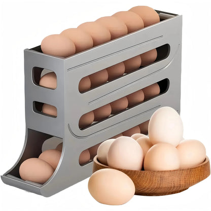 4 Tiers Egg Holder For Fridge Automatic Egg Rolling Rack 1