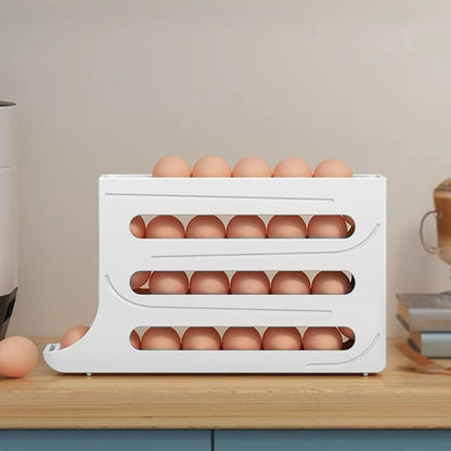 4 Tiers Egg Holder For Fridge Automatic Egg Rolling Rack 5