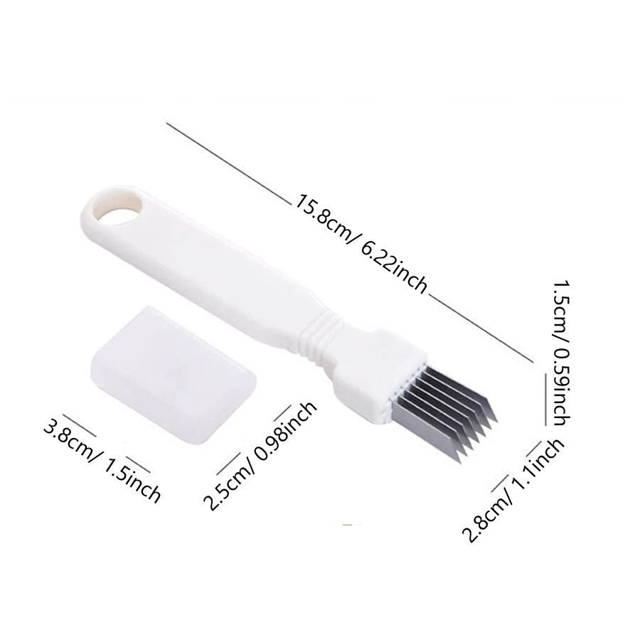 Premium Kitchen Green Spring Onion Slicer  Vegetable Chopper  Effortless Onion Strips Cutter 5
