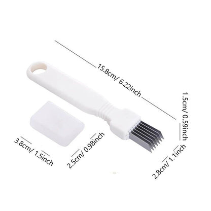 Premium Kitchen Green Spring Onion Slicer  Vegetable Chopper  Effortless Onion Strips Cutter 5