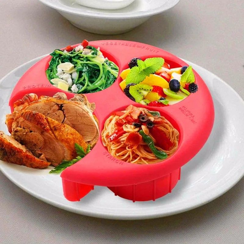 SmartFit Portion-Control Dinnerware Set, Eco-Friendly Portion Control Plate & Meal Tools