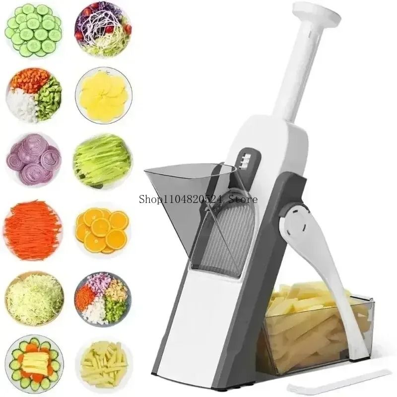 Adjustable Vegetable Cutter and Manual Kitchen Tool for Slicing and Peeling