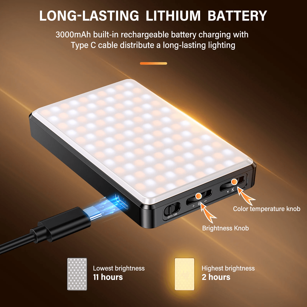 StudioGlow Portable Led Video Light 3