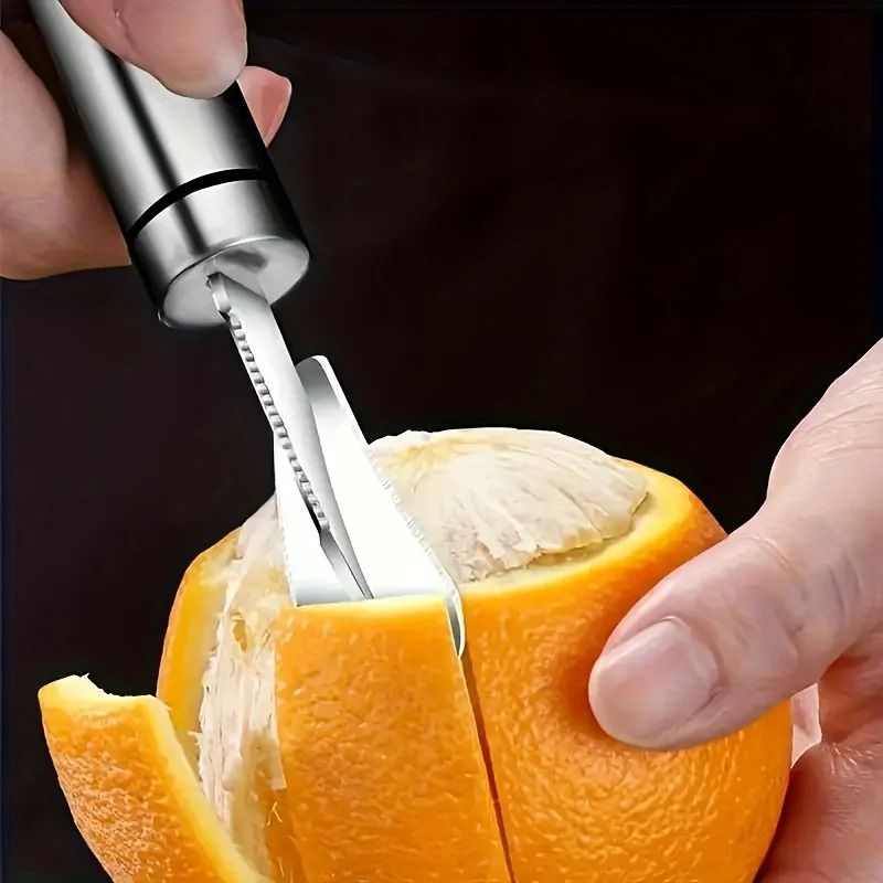 Stainless Steel Citrus Peeler With Handle For Easy Orange And Lemon Peeling 5