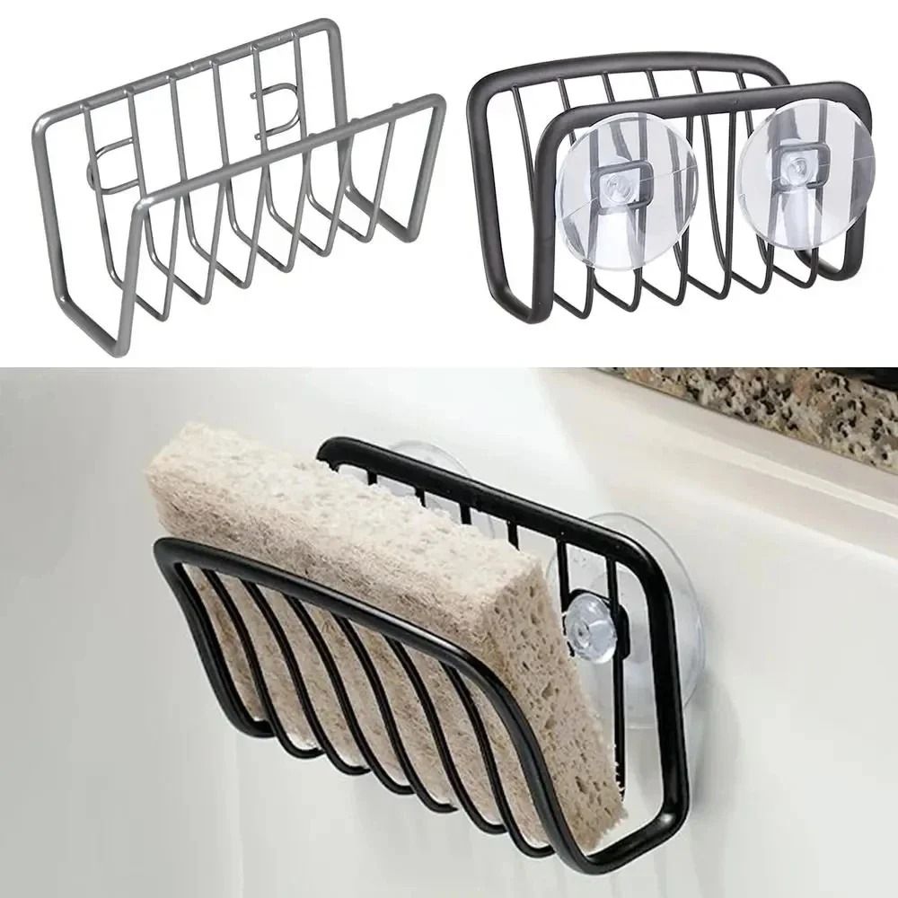 Stainless Steel Sponge Holder for Kitchen Sink with Suction Cups
