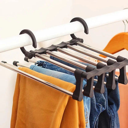 SmartSpace Multi-Layer Folding Pants Rack & Wardrobe Clip Organizer