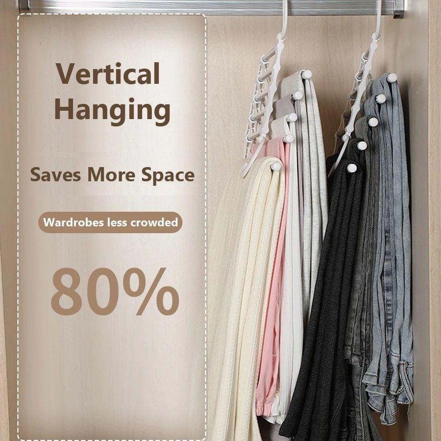 SmartSpace MultiLayer Folding Pants Rack  Wardrobe Clip Organizer 3