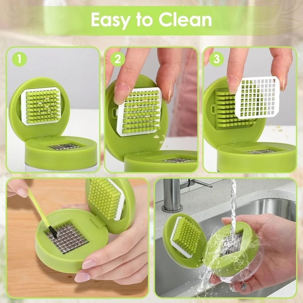 Manual Garlic Press And Mini Mincer With BuiltIn Storage Container 6
