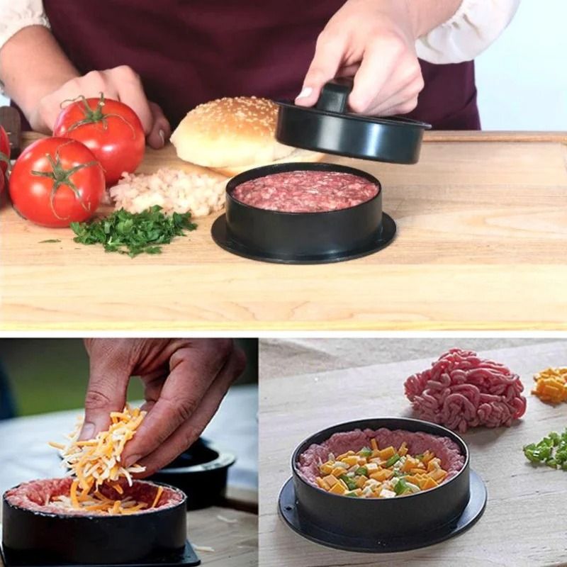 Round Hamburger Press Patty Maker For Homemade Burgers 3